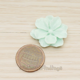 CB.230 // Large Cosmos Wild Flower Flat Back Cabochon, 2 Pc