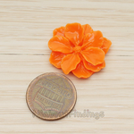 CB.230 // Large Cosmos Wild Flower Flat Back Cabochon, 2 Pc