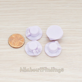 CB.039 // Around Brimmed Hat Flat Back Cabochon, 4 Pc