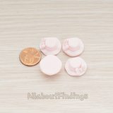 CB.039 // Around Brimmed Hat Flat Back Cabochon, 4 Pc