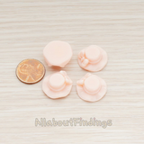 CB.039 // Around Brimmed Hat Flat Back Cabochon, 4 Pc