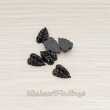 CB.506 // Small Leaf Flat Back Cabochon, 6 Pc