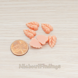 CB.506 // Small Leaf Flat Back Cabochon, 6 Pc