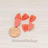 CB.506 // Small Leaf Flat Back Cabochon, 6 Pc