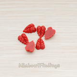 CB.506 // Small Leaf Flat Back Cabochon, 6 Pc