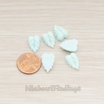 CB.506 // Small Leaf Flat Back Cabochon, 6 Pc