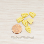 CB.506 // Small Leaf Flat Back Cabochon, 6 Pc