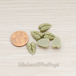 CB.506 // Small Leaf Flat Back Cabochon, 6 Pc