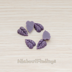 CB.506 // Small Leaf Flat Back Cabochon, 6 Pc