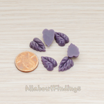 CB.506 // Small Leaf Flat Back Cabochon, 6 Pc