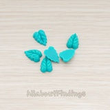 CB.506 // Small Leaf Flat Back Cabochon, 6 Pc