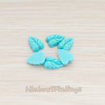 CB.506 // Small Leaf Flat Back Cabochon, 6 Pc