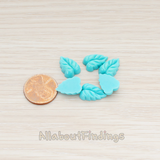 CB.506 // Small Leaf Flat Back Cabochon, 6 Pc