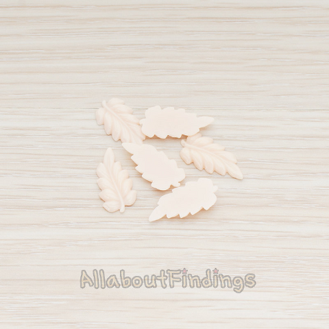 CB.507 // Long Leaf Flat Back Cabochon, 6 Pc