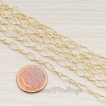 CH.005-02 // Large Textured Diamond n Round Shape Link Chain, 1 Meter