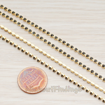 CH.075 // Cubic Zirconia Linked Chain, 1 Meter