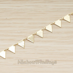 CH.142 // Triangle Banner Flag Tag Linked Chain, 1 Meter