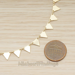 CH.142 // Triangle Banner Flag Tag Linked Chain, 1 Meter