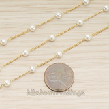 CH.145 // Pearl Bead Chain, 1 Meter