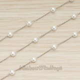 CH.145 // Pearl Bead Chain, 1 Meter