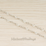 CH.150 // Glass Crystal Beads Chain, 1 Meter