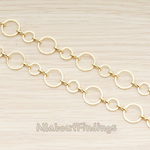 CH.152 // Simple Large and Small Round Ring Linked Chain, 1 Meter