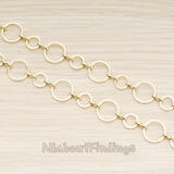 CH.152 // Simple Large and Small Round Ring Linked Chain, 1 Meter