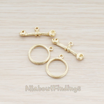 CN.002 // Twist Wire Toggle and Bar Clasp, 2 Sets