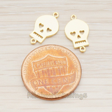 CN.024 // Double Loops Skull Connector, 2 Pc