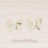 CN.052 // Filigree Butterfly Connector, 6 Pc