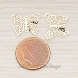 CN.052 // Filigree Butterfly Connector, 6 Pc