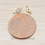 CN.113 // Cushion Cut Cubic Zirconia Connector, 2 Pc