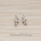 CN.113 // Cushion Cut Cubic Zirconia Connector, 2 Pc