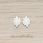 CN.131 // Scallop Seashell Connector, 2Pc