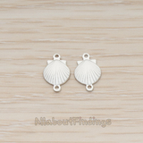 CN.131 // Scallop Seashell Connector, 2Pc