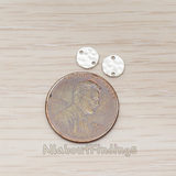 CN.136 // Hammered Mini Coin Connector, 4Pc