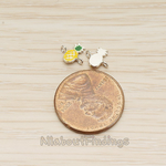 CN.143 // Tiny Epoxy Painted Pineapple Connector, 2Pc