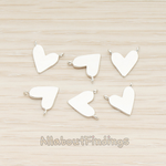 CN.151 // Animated Heart with Two Loops Connector, 2 Pc