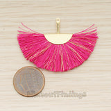 PD.1774 // Thread Tassels, Fan Shape Tassels Pendant, 1 Pc