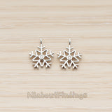 PD.1782-01 // Winter Christmas Cubic Snowflake Layout Silhouette Small Pendant, 2 Pc