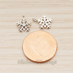 PD.1782-01 // Winter Christmas Cubic Snowflake Layout Silhouette Small Pendant, 2 Pc