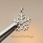 PD.1782-01 // Winter Christmas Cubic Snowflake Layout Silhouette Small Pendant, 2 Pc