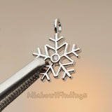 PD.1782-01 // Winter Christmas Cubic Snowflake Layout Silhouette Small Pendant, 2 Pc