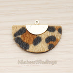 PD.1789-03 // Synthetic Fur Covered Hemisphere Pendant , 2 Pc