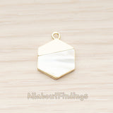 PD.1783 // White Shell Pendant, mother-of-pearl Pendant, 1 Pc