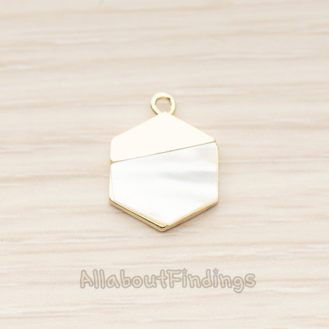 PD.1783 // White Shell Pendant, mother-of-pearl Pendant, 1 Pc