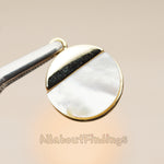 PD.1783 // White Shell Pendant, mother-of-pearl Pendant, 1 Pc