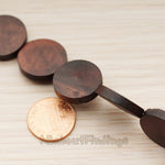 BD.065-02 // Color Wood Circle Beads Charm, 4 Pc