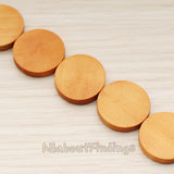 BD.065-02 // Color Wood Circle Beads Charm, 4 Pc