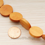 BD.065-02 // Color Wood Circle Beads Charm, 4 Pc